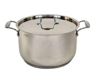 Mastercook Edelstahl Induktion Kasserolle Suppentopf mit Stahldeckel Pfanne 30 cm