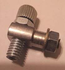 Bicycle brake cable steel BARREL ADJUSTER with mounting post silver oversized