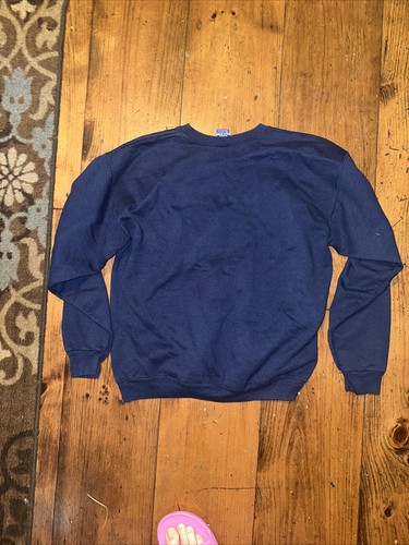 Vintage 80s Champion Crewneck Sweatshirt Size M Solid Navy Spellout Logo Made in USA - Bild 4 von 4