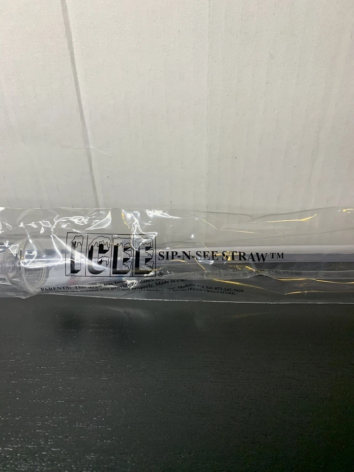 Лот из 5 совершенно новых запечатанных пластиковых соломинок для чашек ICEE 2002 ICEE Sip-N-See - Изображение 3 из 4