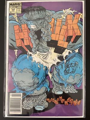 Hulk #345 (Marvel) Newsstand Signed Peter David