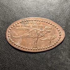 Las Vegas Natural History Museum T-REX Dinosaur - Press Coin Elongated Penny