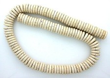 14.5mm x 3.5mm.Flat Disc Rondelle Magnesite Buffalo Turquoise Bead 15" Strand