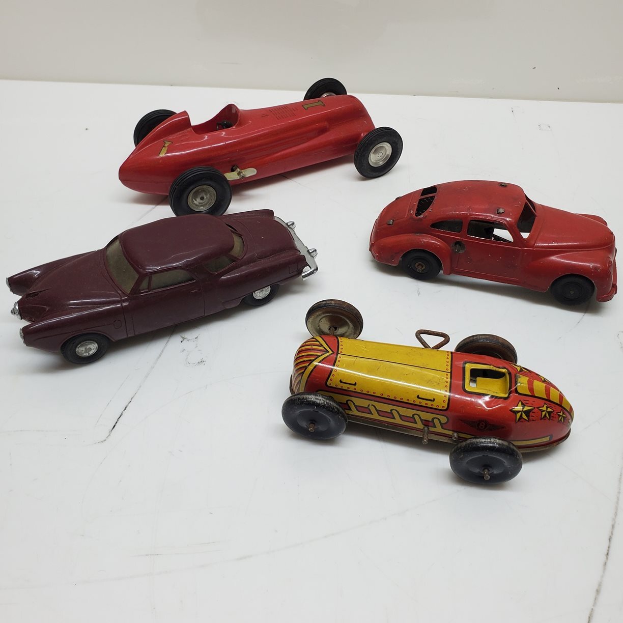 Vintage Lot 4x Wind Up Racing Cars for P/R | eBay