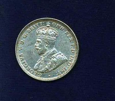 AUSTRALIA  KING GEORGE V  1927  SHILLING SILVER COIN, XF to AMOST UNCIRCULATED