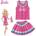 Kids Girls Barbie Princess Costume Vest + Skirt Outfit Party Cheerleaders Dress