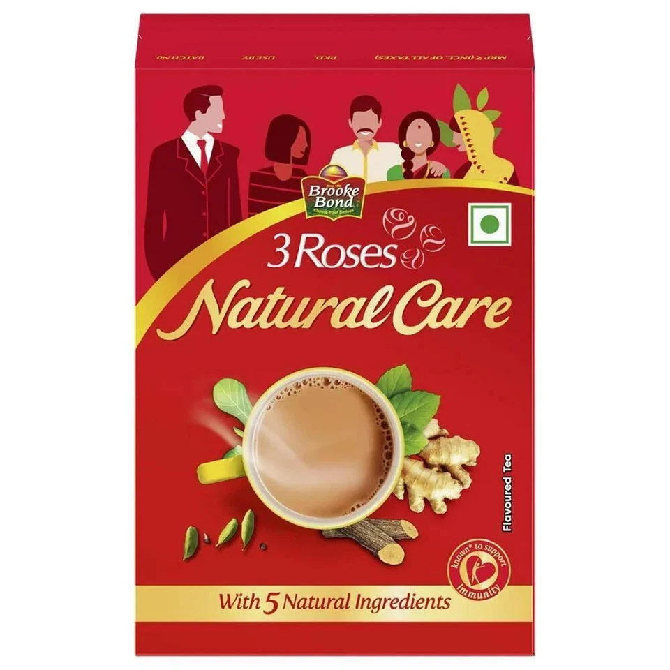TÉ MASALA BROOKE BOND 3 ROSAS CUIDADO NATURAL (250GM) Foto 2 de 4