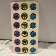 vintage 80s scratch & sniff teech-um Blueberry 🫐scented stickers 1980 Sheet