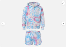 Butter GIRLS Super Soft 2-piece Set Pink  Blue Tie Dye XS 5/6 NWT
