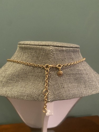 J Crew Deep Dark Blue Small Cluster Cabochon NECKLACE Signed 17”-19” Free Ship - Picture 4 of 6