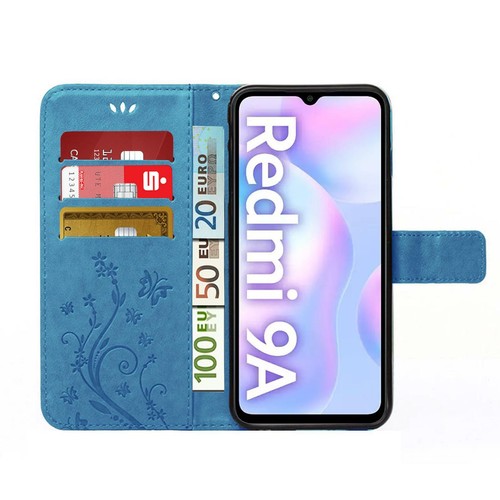 Handy Tasche für Xiaomi Redmi 9A / 9i / 9AT Schutz Hülle Blumen Flip Case Etui - 第 3/6 張圖片