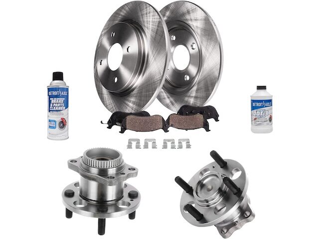 For Kia Rio Brake Pad and Rotor and Wheel Hub Kit Detroit Axle 56664PBHW