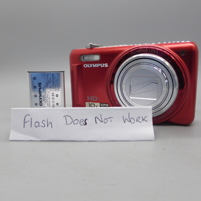 Olympus Digital Camera D-720 14.0MP Red Tested *Read*