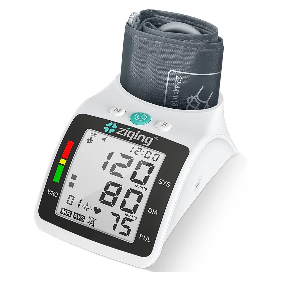ZIQING Digital Blood Pressure Monitor BP Machine Cuff Heart Rate Tester ...