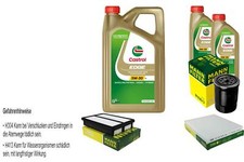 INSPEKTIONSKIT FILTER CASTROL 7L ÖL 5W30 für KIA Sportage JE_ 2.0 CRDi 4WD