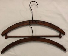 Unique Antique Marshall Steel Co. Wooden Garment Clothing Coat Hanger RARE