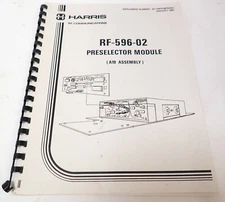 HARRIS RF COMMUNICATIONS RF-596-02 PRESELECTOR MODULE (A19 ASSEMBLY) MANUAL!