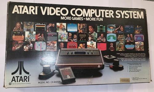 1980 Vintage Atari 2600 Video Computer System (VCS) Tested Excellent Cond w/ Box