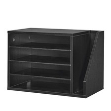 Literature Organizer, 4 Compartments Office Mailbox with Detachable Shelves, Woo