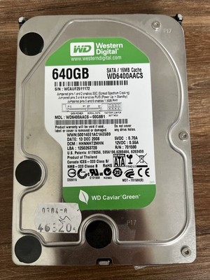 Western Digital WD Caviar Green 640GB SATA 3,5  HDD WD6400AACS