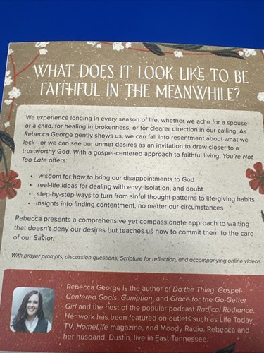 You’re Not Too Late : Trusting God’s Timing in a Hurry-Up World, Paperback by... - Picture 2 of 2