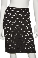 Jean Paul Gaultier Black Baroque Cutout Silk Skirt