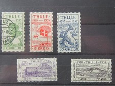 Groenlandia Thule completa n.1 a 5 usata in Thule 1937