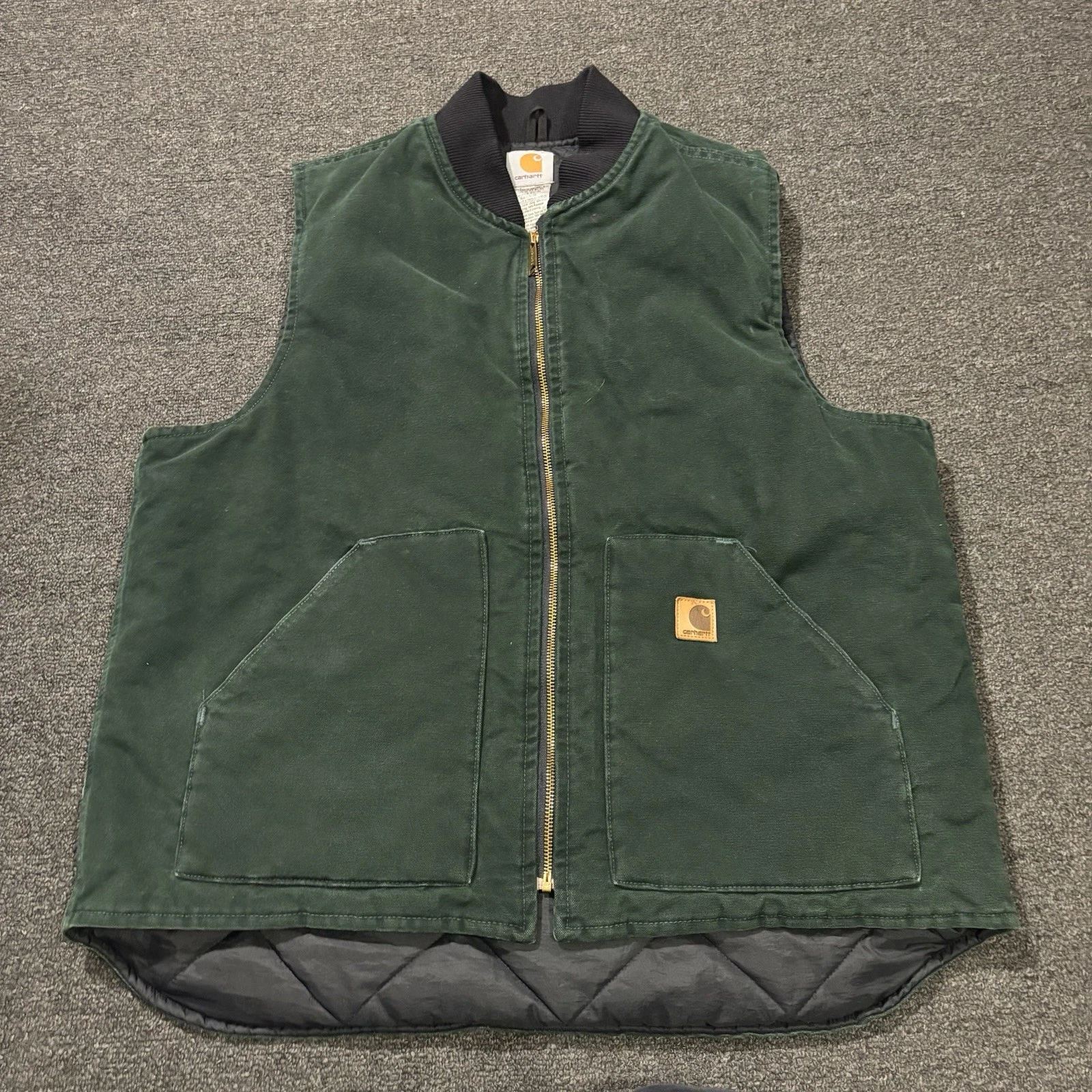 Vintage Carhartt Vest XLT XLARGE TALL Spruce Green Quilted Duck USA V02 SPC 90s
Opens in a new windo