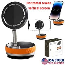 360 Vacuum Strong Magnetic Phone Holder Suction Cup Car Stand Foldable Car Mount