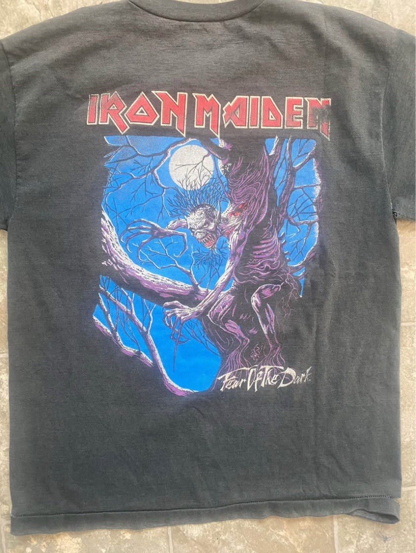 T-shirt Vintage Iron Maiden XL - Eddie Le Soldat, 100% Coton, Occasion Très Bon état
