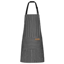 Chef Apron Bib Apron with 2 Large Pockets Adjustable Neck Strap Kitchen Apron...