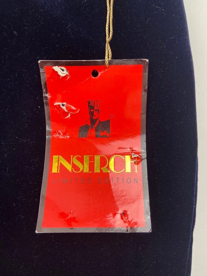 NUEVO INSERCH Pantalones de vestir de terciopelo súper suaves azul marino 48x34 para hombre Foto 3 de 4