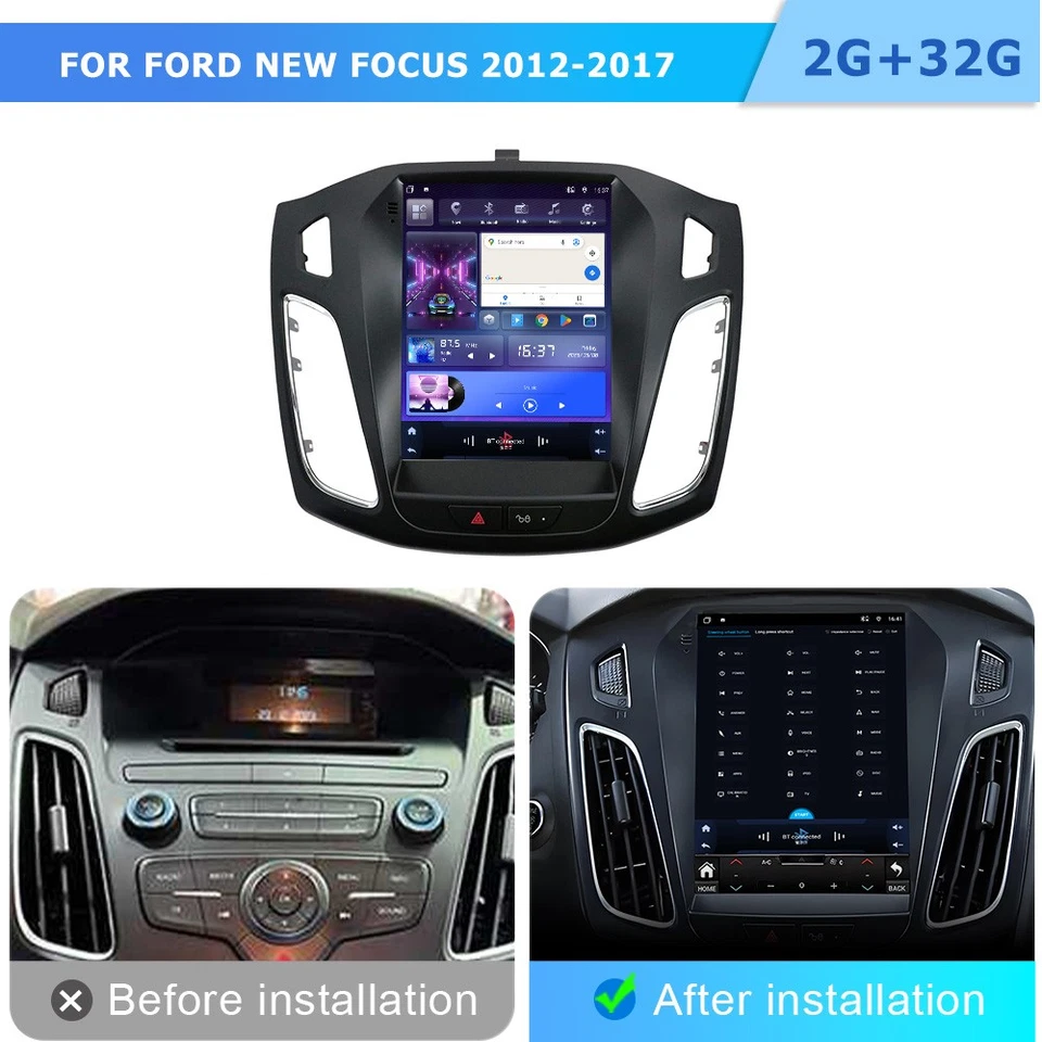 Stereo for Ford Focus 2012-2018 Car Radio Android Auto Wireless CarPlay GPS Navi Foto 3 de 4