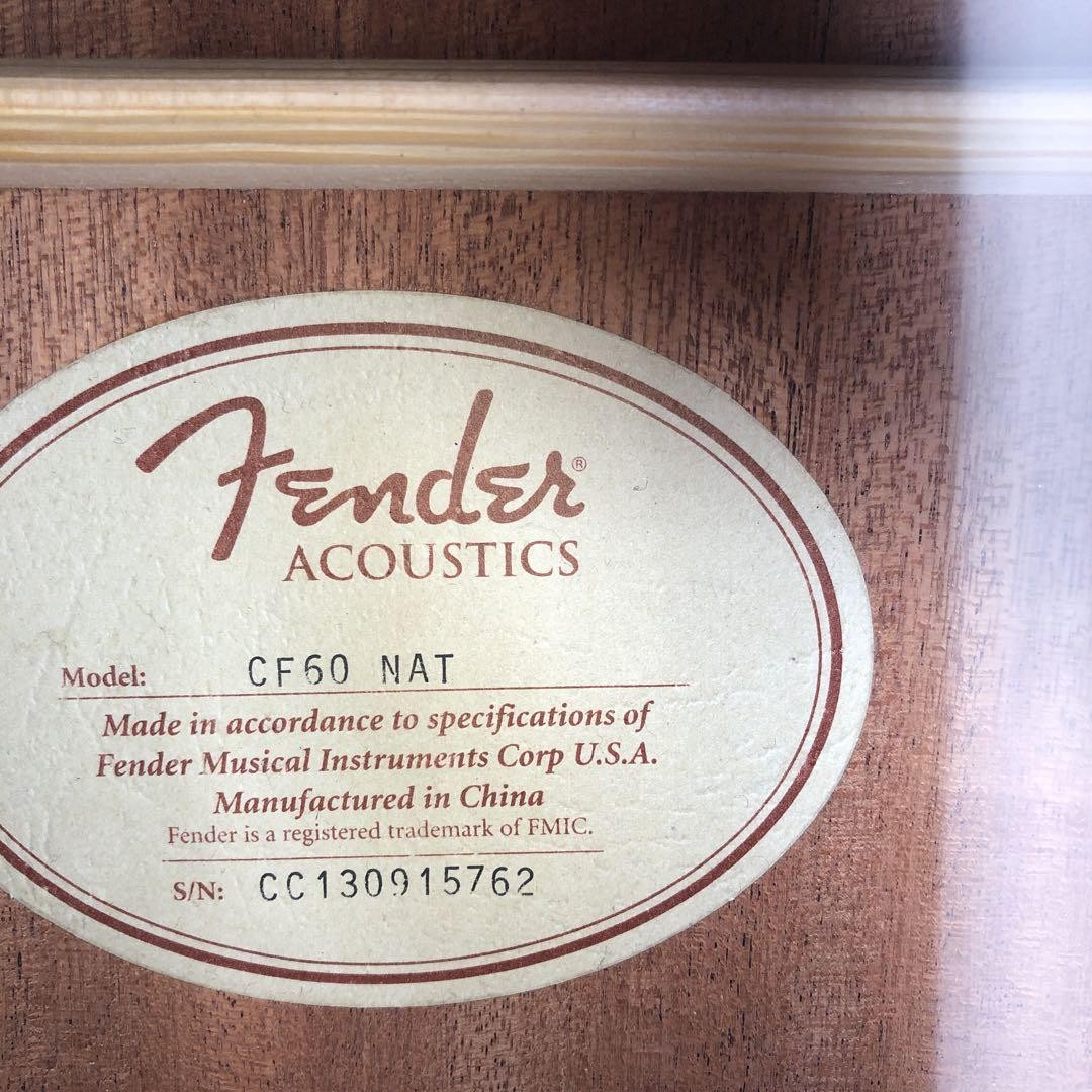 Fender アコースティックギターとハードケース　CF60 NAT ギター台付 Fender Acoustic Guitar And Hard Case Cf60 Nat With Stand | eBay
