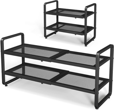 SNTD Shoe Rack - Expandable Shoe Organizer for Closet, Adjustable Metal Shoe She