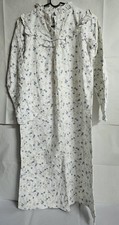 Vintage Cascade Blues Floral Prairie Nightgown XS New Old Stock Cottagecore