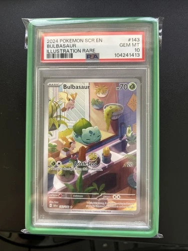 2024 Pokemon Stellar Crown Bulbasaur 143/142 Illustration Rare PSA 10