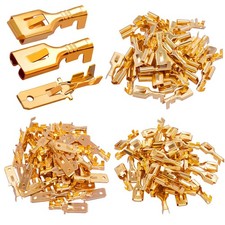 Twidec/150PCS 6.3mm Male Female Spade Connector Quick 6.3MM-150PCS-3 types