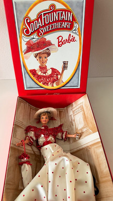 Barbie Coca-Cola Soda Fountain Sweetheart Puppe rot/weiß Sammler 1. Serie