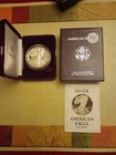 1988 S American Silver Eagle Proof Dollar Coin 1oz .999 Fine Silver + OGP  & COA