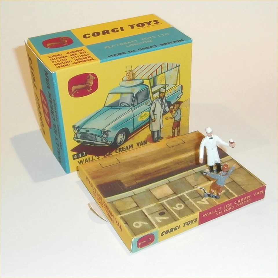 Corgi Toys 447 Ford Thames Walls Icecream Box with Tray and Figures - Image 2 of 4