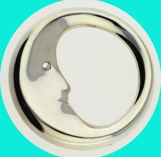 Tiffany & Co. Sterling Silver Man in the Moon Baby Rattle Pouch