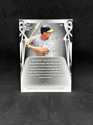 【希少】少年軟式野球 ローリングス Mark McGwire 80cm 580g Mark McGwire #35 2023 Leaf Trinity Oakland Athletics Baseball Card