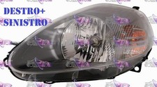 COPPIA FARI FANALE PROIETTORE DX+SX H4 PAR NERA C/MOTOR EL FIAT GRANDE PUNTO 05>