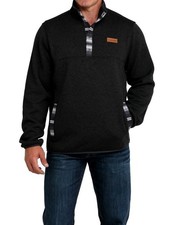 Cinch Western Sweatshirt Mens Snap Knit Match Boys Charcoal MWK1534008
