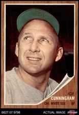 1962 Topps #195 Joe Cunningham Normal Tint White Sox COMMON VARIATION 8 - NM/MT