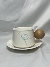 Creative Mug Cup With Handle Saucer Ceramic Coffee Cup Cat Dog Pattern Design