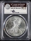 1996 Silver Eagle PCGS MS70 Mercanti Signed