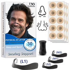 Magnetic Nasal Breathing Nose Dilator Starter Kit Nasal Strips & Clip Anti Snore