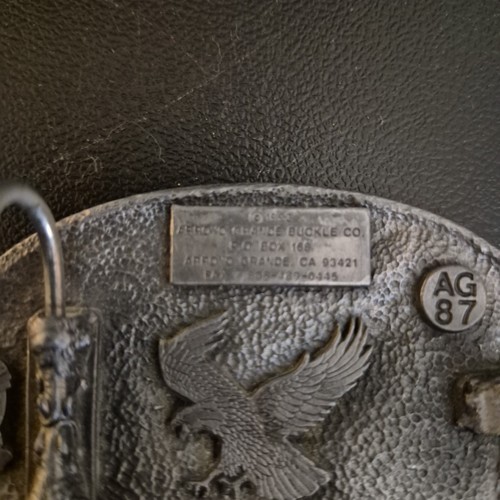 Vintage Arrovo Grande Buckle Company Eagle AG87 Made in USA 1993 Feathers - Picture 12 of 16